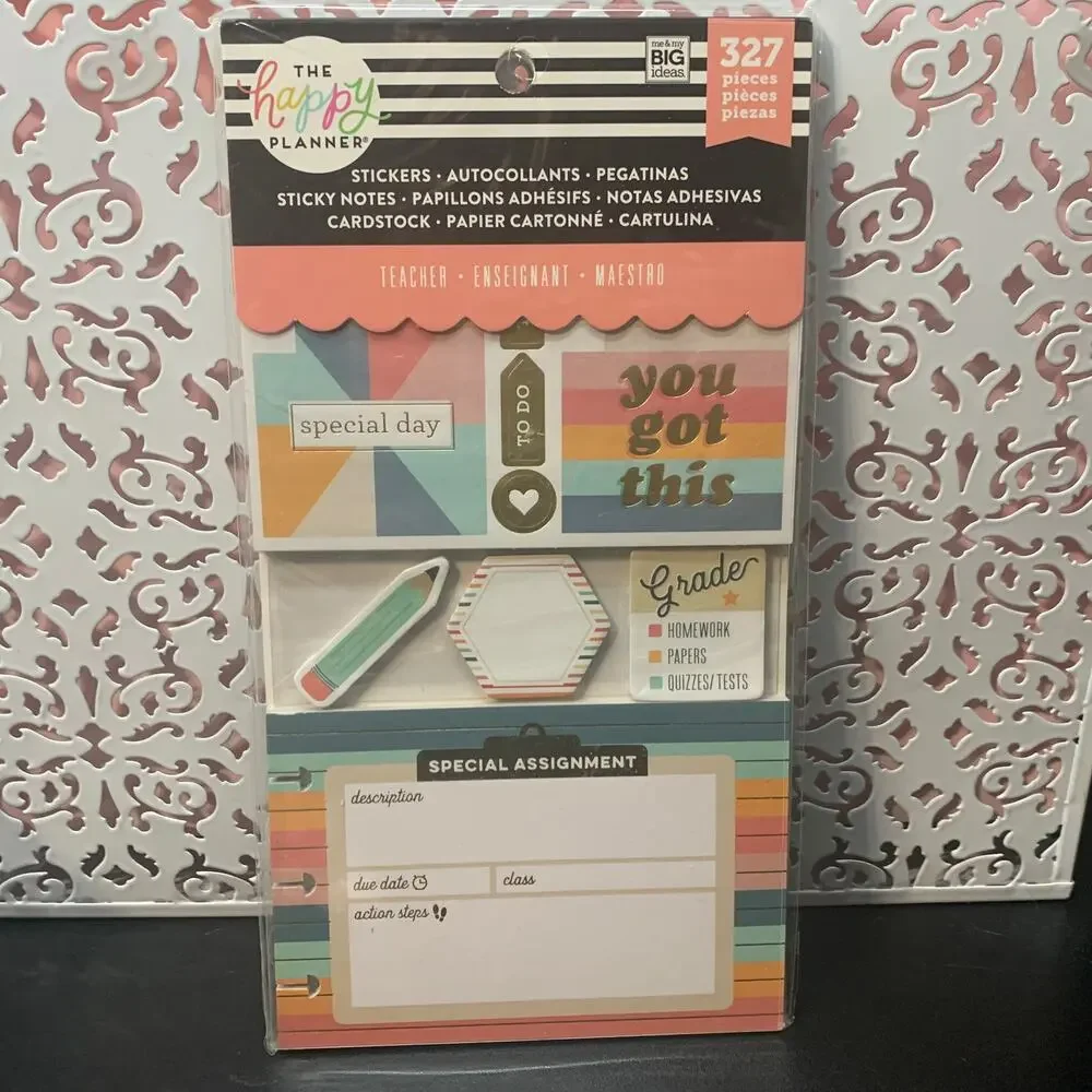 NIP MAMBI The Happy Planner stickers cardstock sticky notes PLMP-25 327 pieces